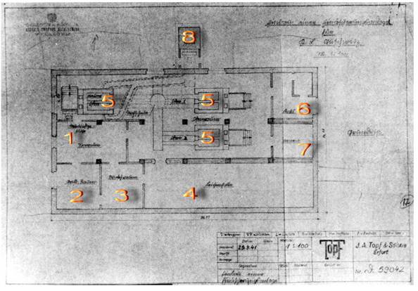 plan crématoire K I Auschwitz Stammlager archives