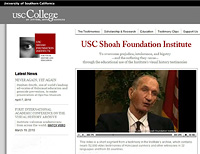 écran USC Shoah Foundation Institute Jan Karski