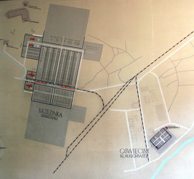 plan Auschwitz et Birkenau musée